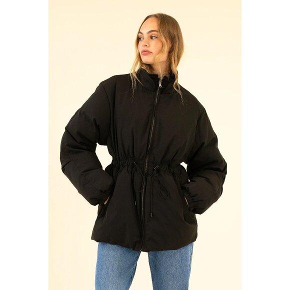 Sisterhood Cadence Puffer Jacket Coat in Black Size XS NWT - Picture 1 of 10